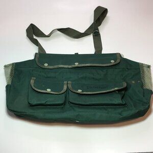 DANIELSON Fish Creel Bag Green Nylon Tackle Shoulder Spring Hinge 15x10x3 EXTRAS